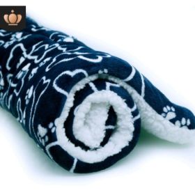 Cute Cat Blankets Dog Pet Mat (Option: Blue bone-S50x30)